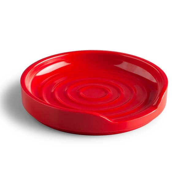Zeal Melamine Circular Spoon Rest, 12cm in Red