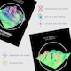 image 4 of Set of 3 Neon Scotland Mountain Topography Maps Ben Lawers Aberfeldy Wall Art Print A4