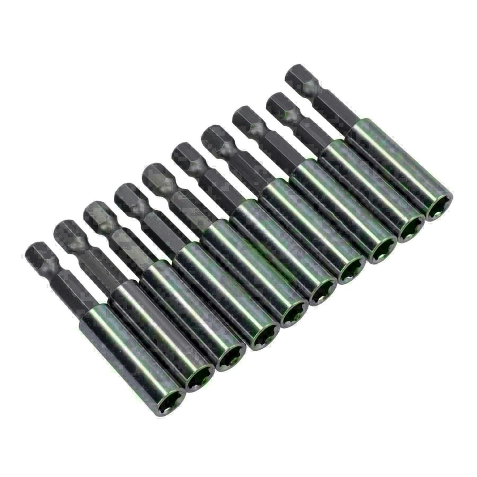 image 1 of Magnetic Screwdriver Bit Holders Extension Driver 1/4in Hex Shank 10 Pack