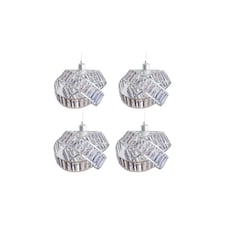 Crystal 3 Tier Interlocking Lamp Shade 31cm - Grey | Grey | 4 - Grey | 4