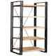 image 1 of Metro Industrial Slim Open Bookcase | Brown | Brown