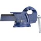 image 9 of Bench Vice - cast iron, with anvil, rotatable, 2 locking screws | Blue | blue | 165 mm | 1