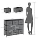 image 7 of HOMCOM Chest of Drawers Bedroom Dresser with 8 Fabric Drawers, Dark Grey | Multi | 100W x 30D x 78.5Hcm