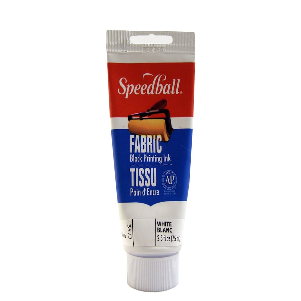 image 1 of Speedball Fabric Block Printing Ink, White, 2.5oz