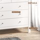 image 4 of HOMCOM Modern Chest of Drawers, 5 Drawer Storage Cabinet with Metal Handles and Runners for Bedroom, White