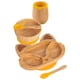 image 1 of Tiny Dining 5pc Bamboo Fox Baby Weaning Set - Yellow