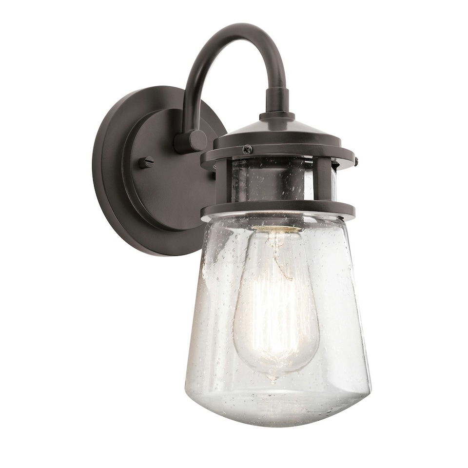 image 1 of Lyndon 1 Light Outdoor Small Wall Lantern Light Architectural Bronze IP44, E27