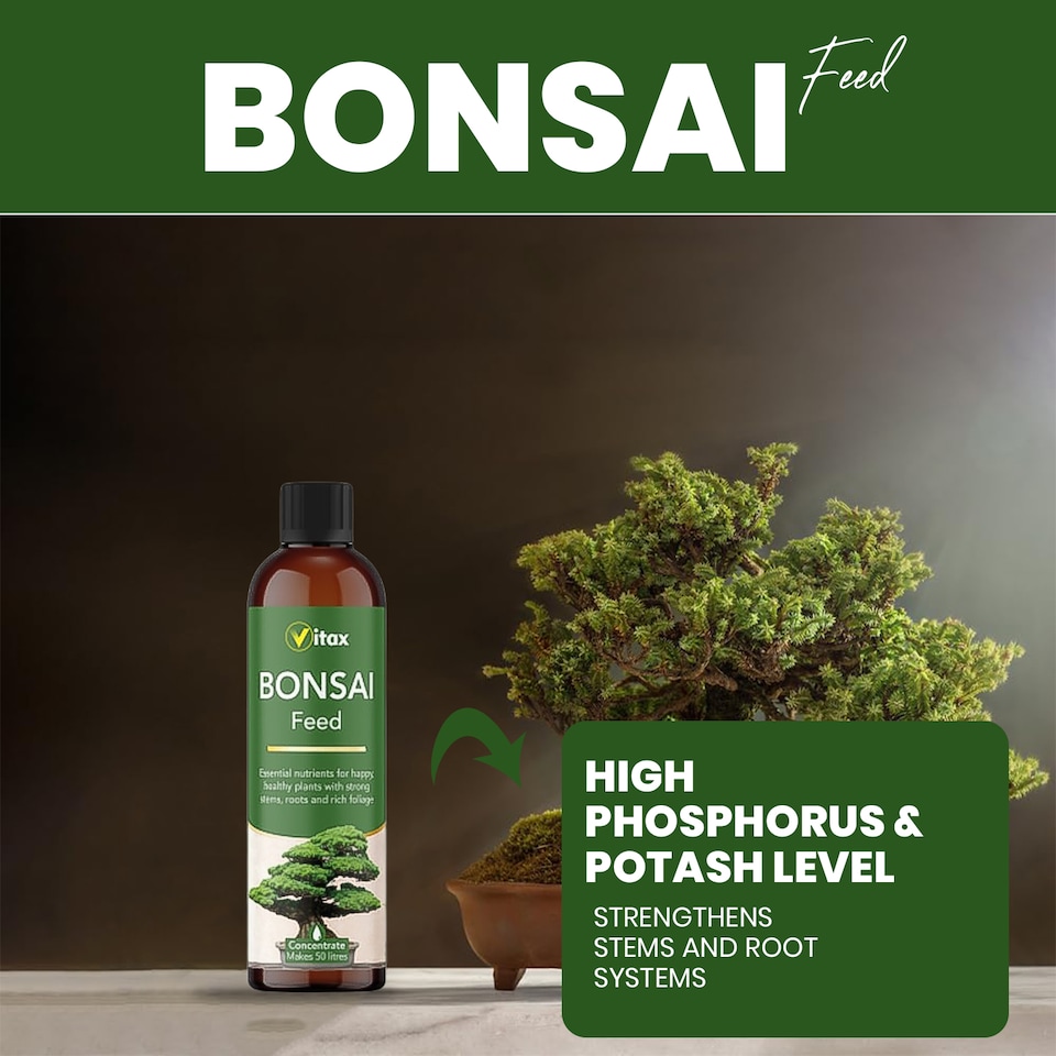 image 1 of Vitax Bonsai Liquid Feed 250ml Concentrated Seaweed-Enriched Nutrient Plant Feed