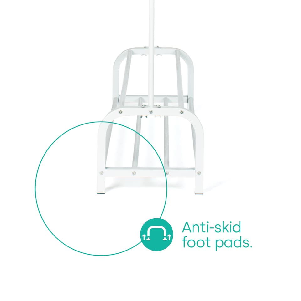 image 1 of Clothing Rail with Shoe Rack White