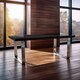 image 1 of Interiors By Premier Stylish Large Black Dining Table, Spacious Kitchen Table, Modern Lounge Table, Black Table For Outdoor Patio Black
