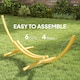 image 6 of Outsunny 3(m) Wooden Hammock Stand for Garden, Patio, Natural 