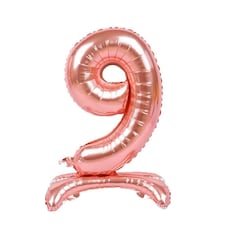 Realmax 9 Number Balloon - Rose Gold - One Size