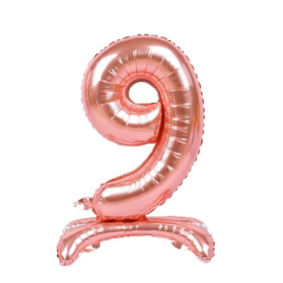 Realmax 9 Number Balloon - Rose Gold - One Size