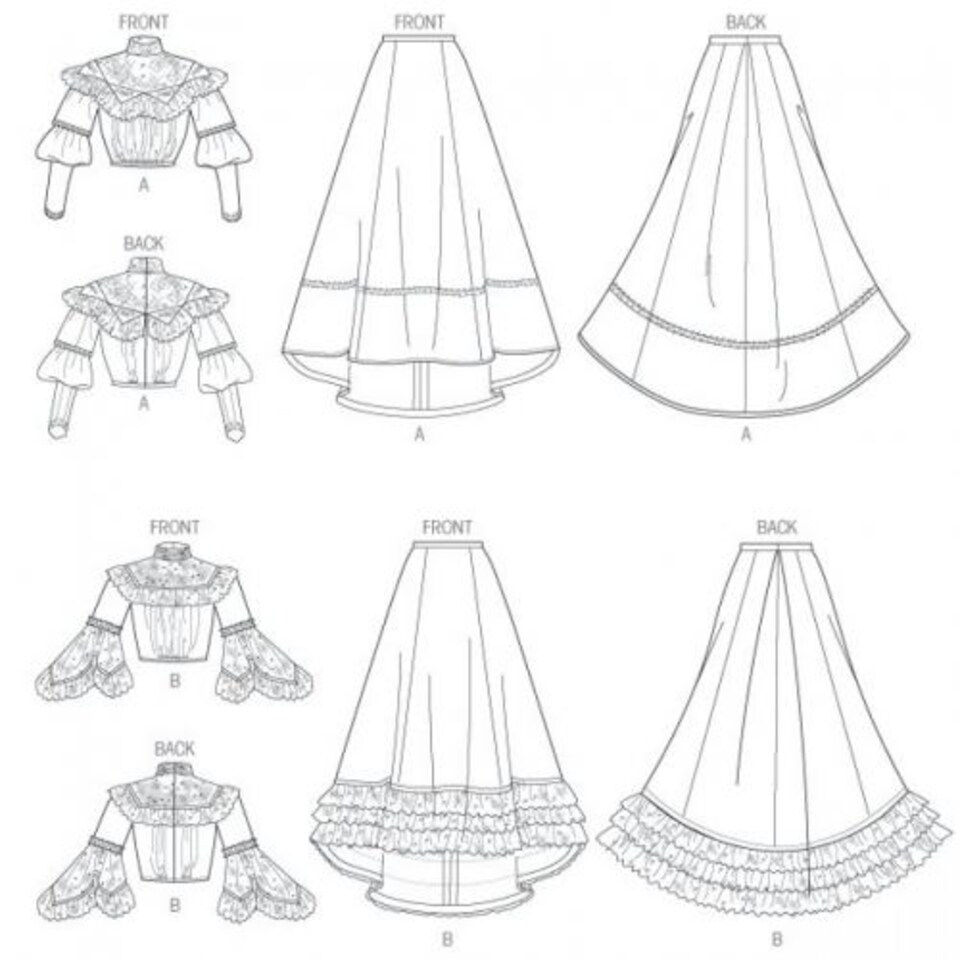 image 1 of Butterick 5970 Paper Sewing Pattern – Women’s Costumes & Vintage Style, UK Sizes 16–18–20–22–24, Advanced