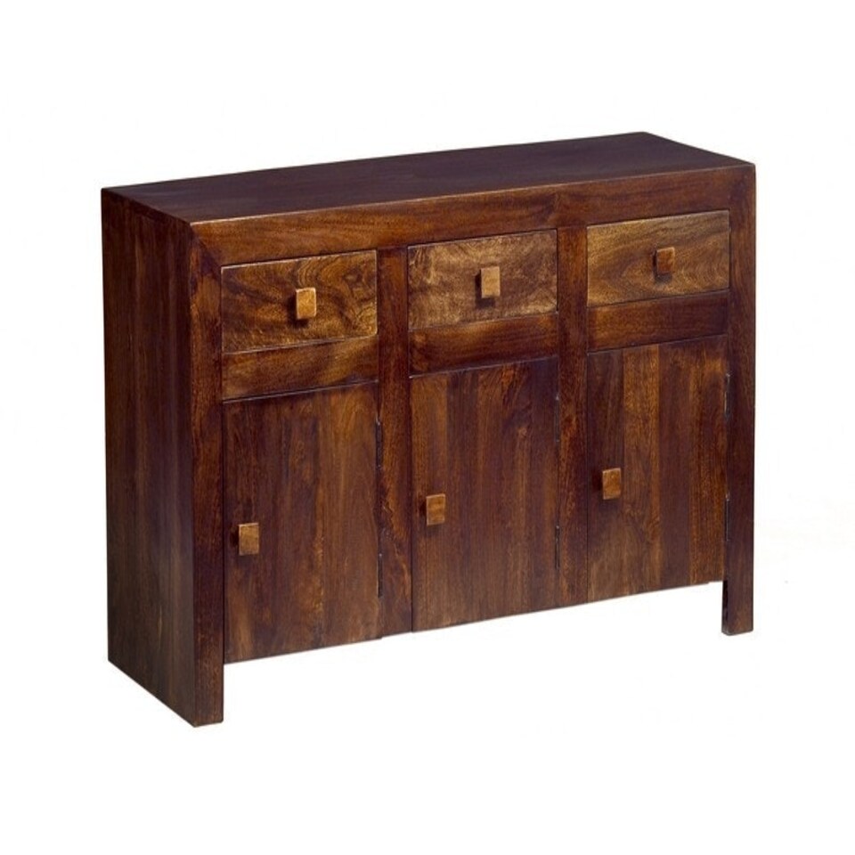 image 1 of Toko Dark Mango Large Sideboard - Solid Mango Wood - L45 x W135 x H75 cm Brown