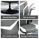 image 6 of Vinsetto Gaming Chair Ergonomic Computer Chair with Adjustable Height Pedestal Base, Home Office Desk Chair PVC Leather Exclusive Swivel Chair Grey