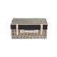 image 3 of 46cm Antique Wash Wicker Picnic Basket with Lining Black | Black | One Size