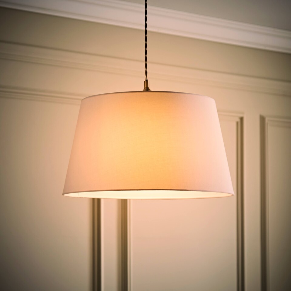 image 1 of ValueLights Aspen Large White Tapered Ceiling Lamp Shade | White