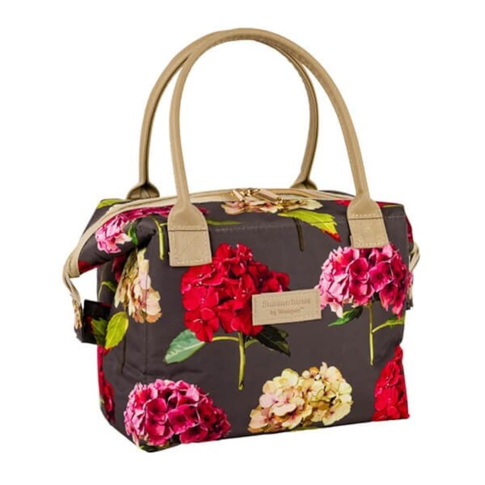image 1 of Summerhouse by Navigate Sarah Kelleher Hydrangea Dark Stone 2 in 1 Convertible Lunch Tote