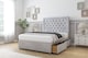 image 4 of Sloomy Montana Silver Naples Divan Bed Base No Drawers With 54 Inch Floor Standing Headboard | Silver | Silver | King | 1