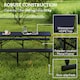 image 4 of Outsunny Folding Picnic Table and Bench Set, Rattan Effect Portable Camping Table and Chairs with Carrying Handles for Indoor Outdoor, Dining, Camping, Picnic, BBQ, Party, Black