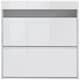 image 3 of GFW Galicia Wall Hanging Two Tier Shoe Cabinet - White
