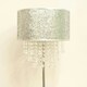 image 2 of ValueLights Bonita Silver Glitter Droplet Shade Floor Lamp & Bulb Silver