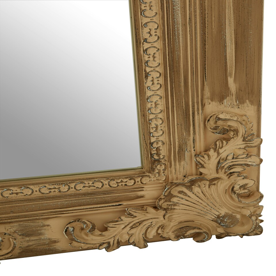 image 1 of Exquisite Design Wall Mirror, Everyday Use Hallway Mirror For Makeup, Versatile Slim Mirror For Lounge Cream
