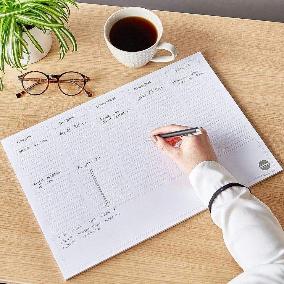 image 1 of Rhino A3 50 Sheets 5-Column Planner Desk Pad