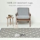 image 2 of Homescapes Outdoor Rug Luxury Waterproof Reversible, For Garden, Geometric | Grey | Grey