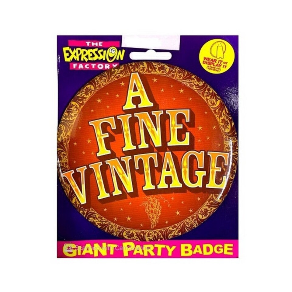 Expression Factory A Fine Vintage Giant Party Badge - Orange/Yellow - One Size