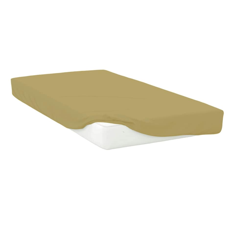 image 1 of Belledorm Easycare Percale Fitted Sheet - Honeydew - Double | Yellow | Double