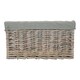 image 3 of Extra Large Grey Wash Grey Cotton Lined Willow Storage Baskets | Brown | Grey | XL | 1