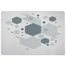 Geometric graphic 1600s (Rug) White | Medium: 80x150cm