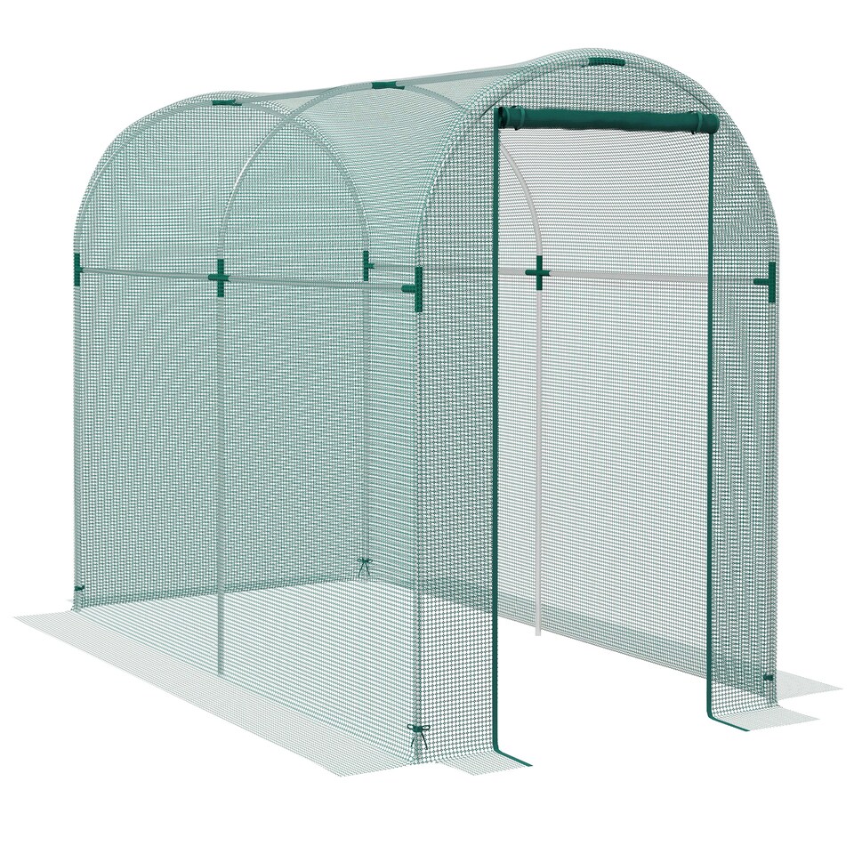 image 1 of Outsunny Fruit Cage, Plant Protection Tent, 1.2 x 2.4 x 1.9m, Green