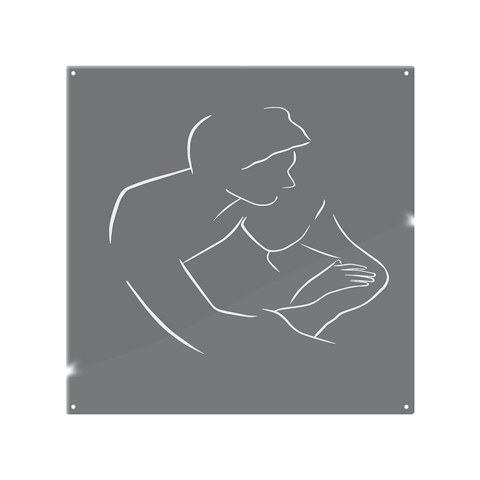 image 1 of Drawing of a couple in one line Designer Splash Back | White