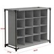 image 5 of Living and Home 4 Tiers 16-Pair Non-woven Grid Shoes Rack - Grey