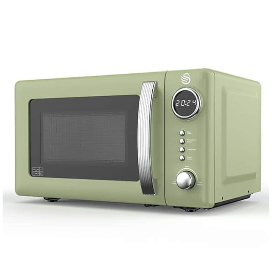 image 1 of Swan Retro Revive Green 800w Digital Microwave