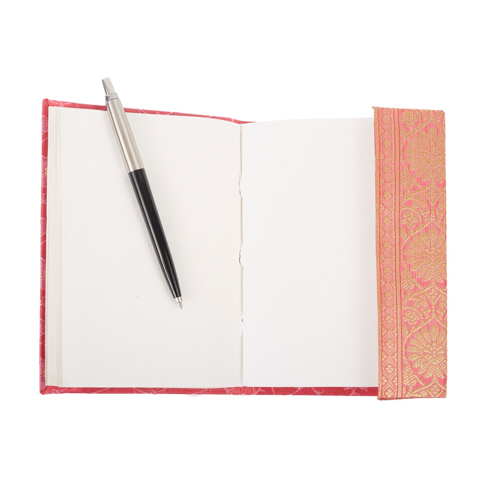 image 1 of Medium Sari Fabric Notebook