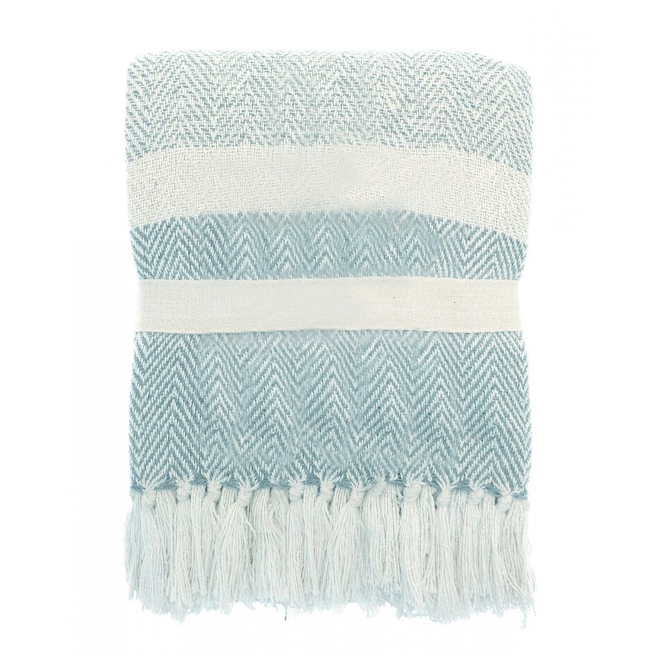 Home & Living Izzy Recycled Throw - Duck Egg - One Size