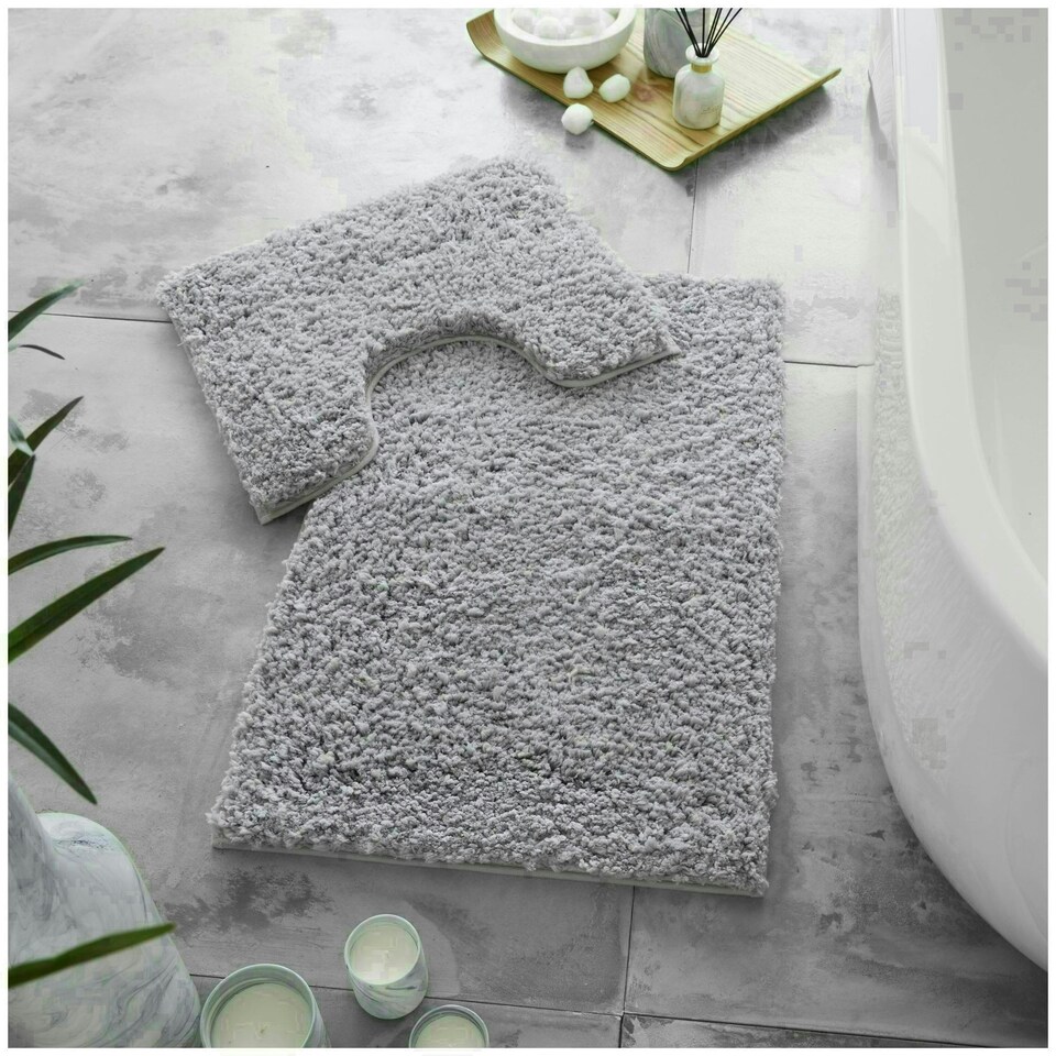 image 1 of VELVETIO Bath Mats & Pedestal Mat Set Anti Slip Super Soft Water Absorbent Green | Sage Green