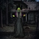image 2 of HOMCOM Voice Activated Halloween Animatronics Witch, Battery Operated