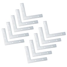 75mm (3in.) Corner Mending Plate Angle Bracket L Shape Reinforcing Repairing 10pc