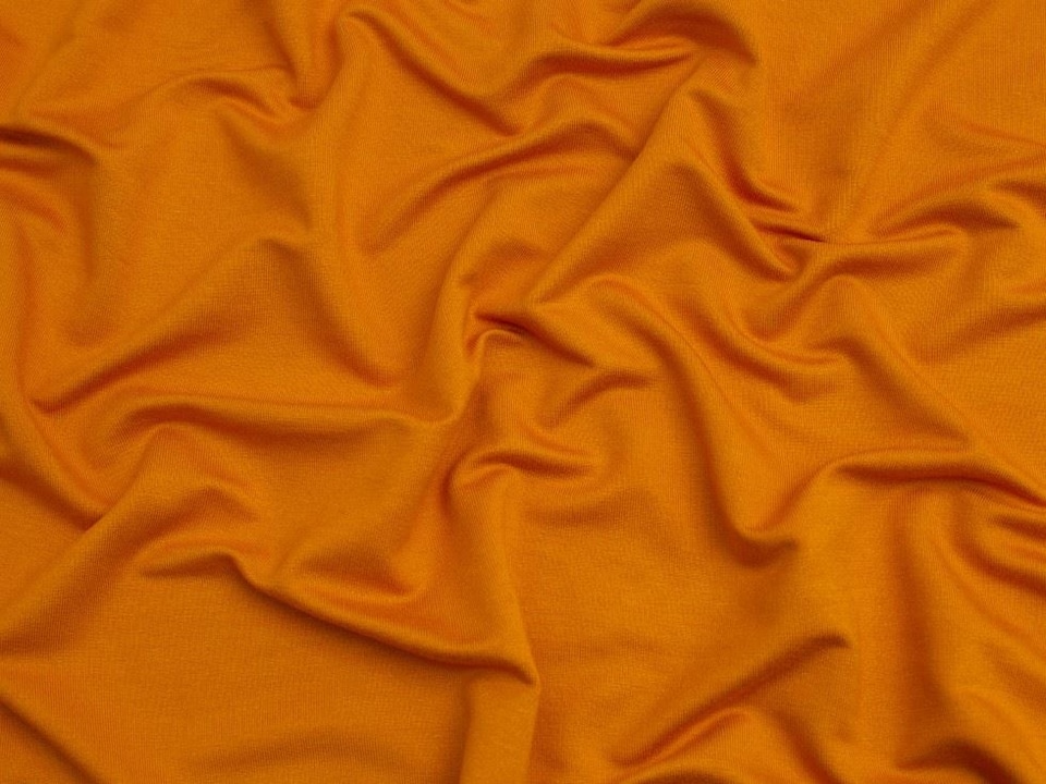 Yellow EcoVero Viscose Loop Back Jersey Stretch Knit Fabric for Dressmaking, 155cm / 61" Wide - per metre