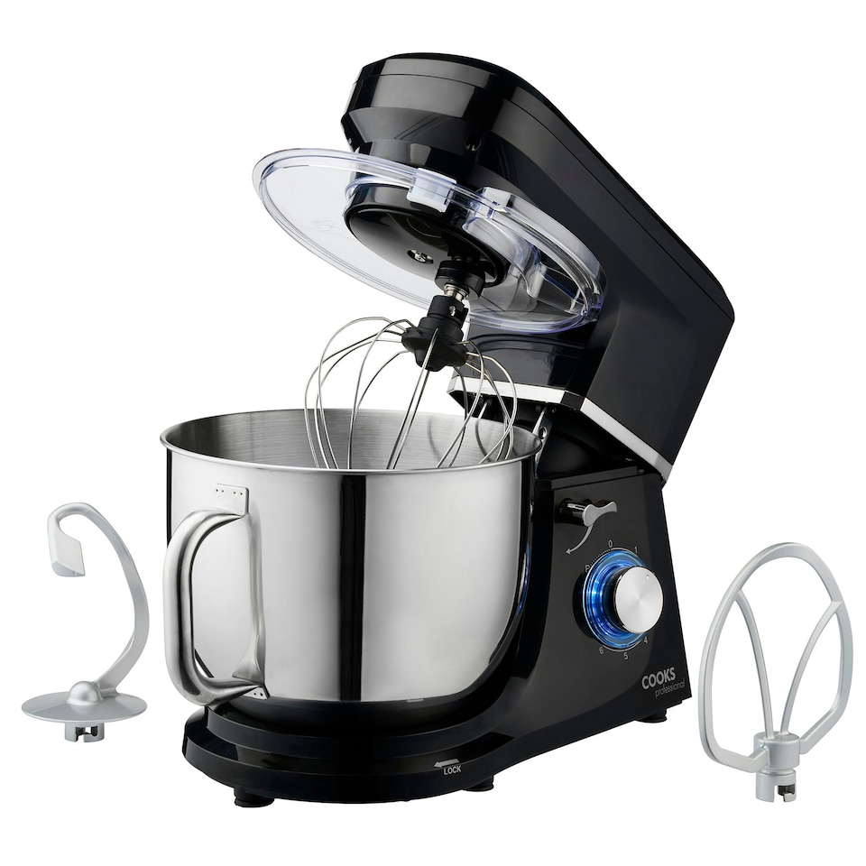 image 1 of Cooks Professional Stand Mixer | 1200W | 7 Litre Mixing Bowl | 8 Speed Settings | Black