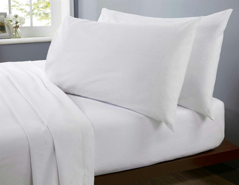 image 1 of Microfibre White King Sheet Set