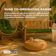 image 9 of Homescapes Garden Bench Cushion Luxury 3 Seater 100% Cotton Indoor Outdoor Seat Pad Green | 143 x 48 cm