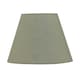 image 2 of Set of 2 Sage Green Cotton 20cm Diameter Tapered Fabric Lamp Shades Green