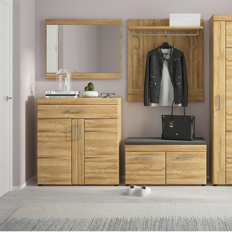 image 1 of Cortina 2 Door Shoe Cabinet in Grandson Oak