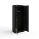 image 8 of FWStyle Chilton 2 Door Wardrobe - Black Gloss Front Black